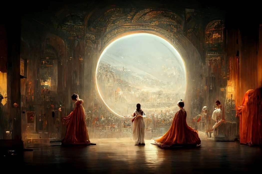 Theatre D'opera Spatial, the Midjourney-assisted artwork that won at the Colorado State Fair.
